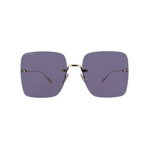 Gucci Square-Frame Metal Sunglasses Gold Womens